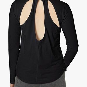 Black Under Armour Women’s Pindot Open Back Long Sleeve